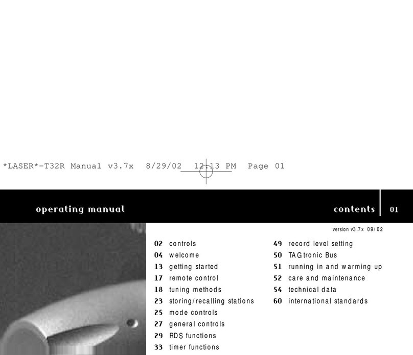 TAG MCLAREN AUDIO AVANTGARDE T32R SL operating manual
