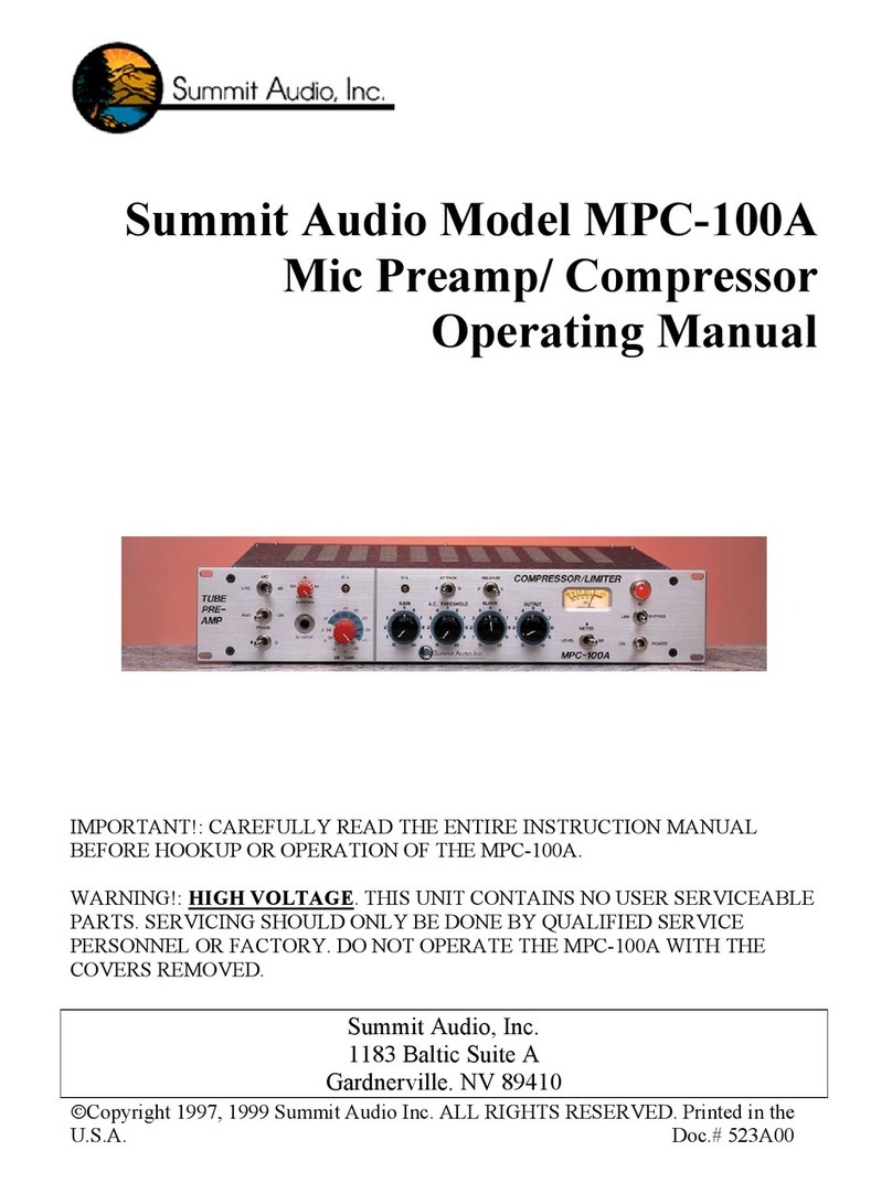 Summit Audio MPC-100A operating manual