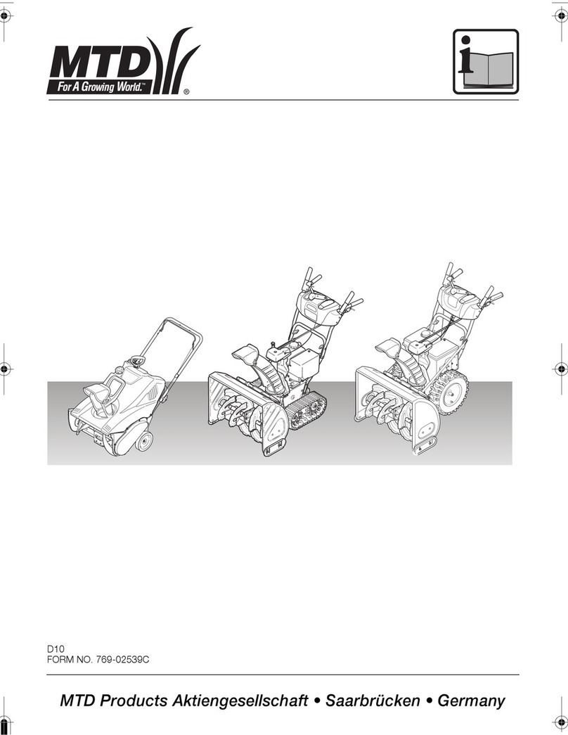 MTD SNOW THROWER user guide