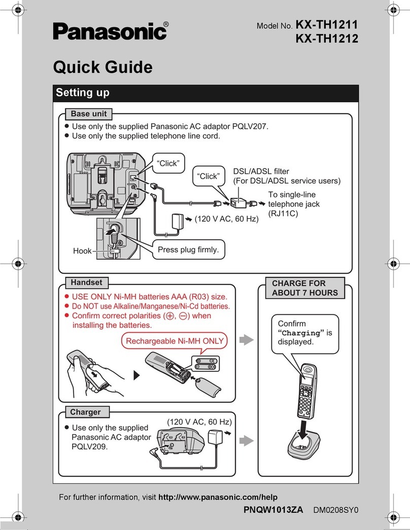 Panasonic KX-TH1211 quick guide