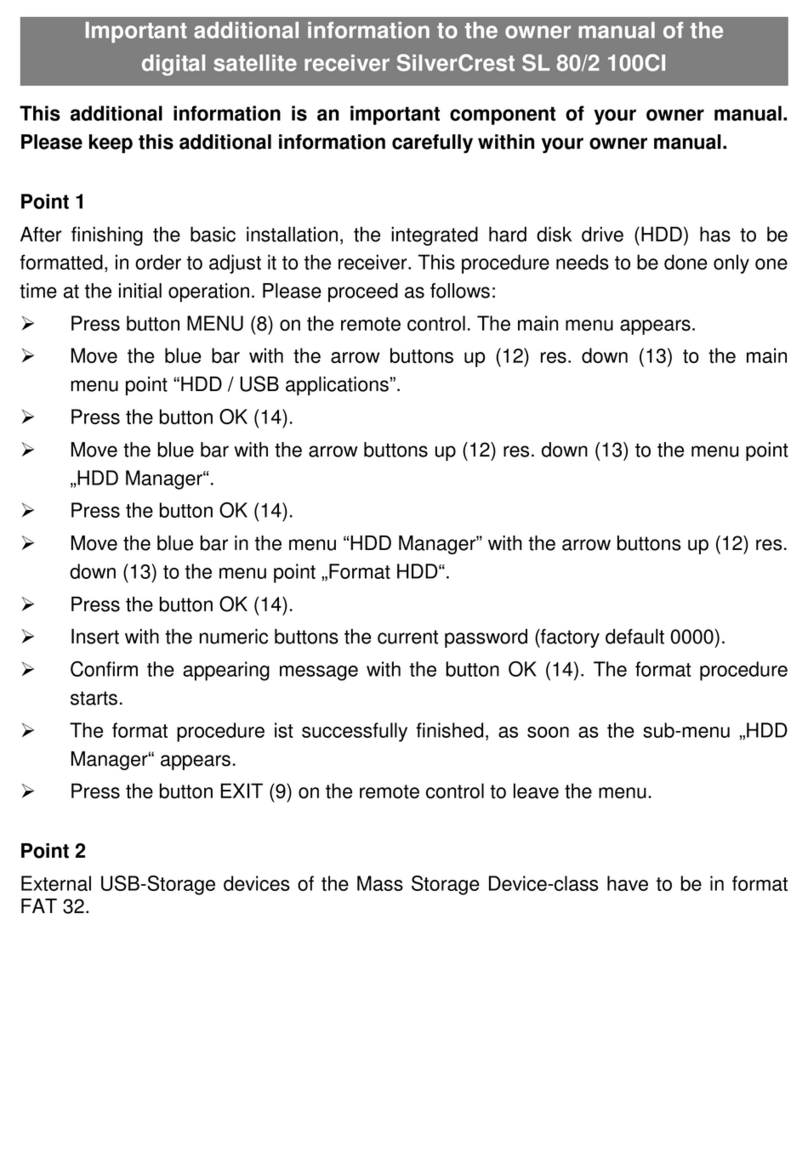 Silvercrest SL 80/2 100CI User manual