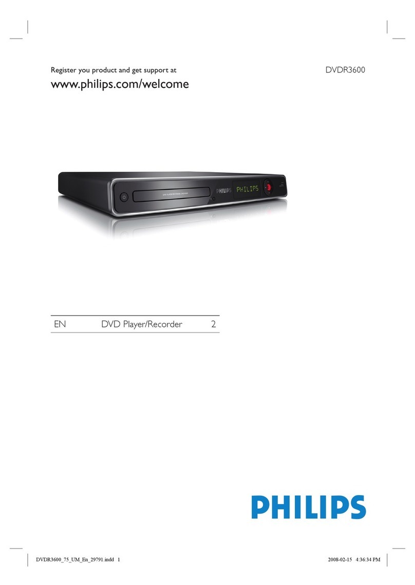 Philips DVDR3600 Operating instructions