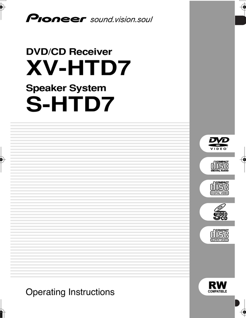 Pioneer XV-HTD7 Operating	 instruction