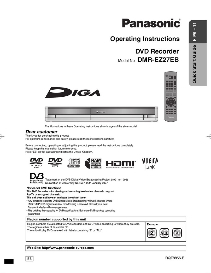 Panasonic Diga DMR-EZ27EB User manual