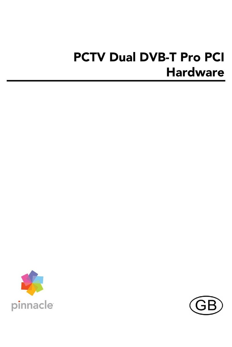 Pinnacle PCTV DUAL DVBT PRO PCI user manual