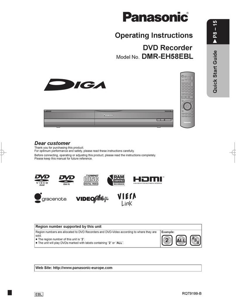 Panasonic Diga DMR-EH58EBL User manual