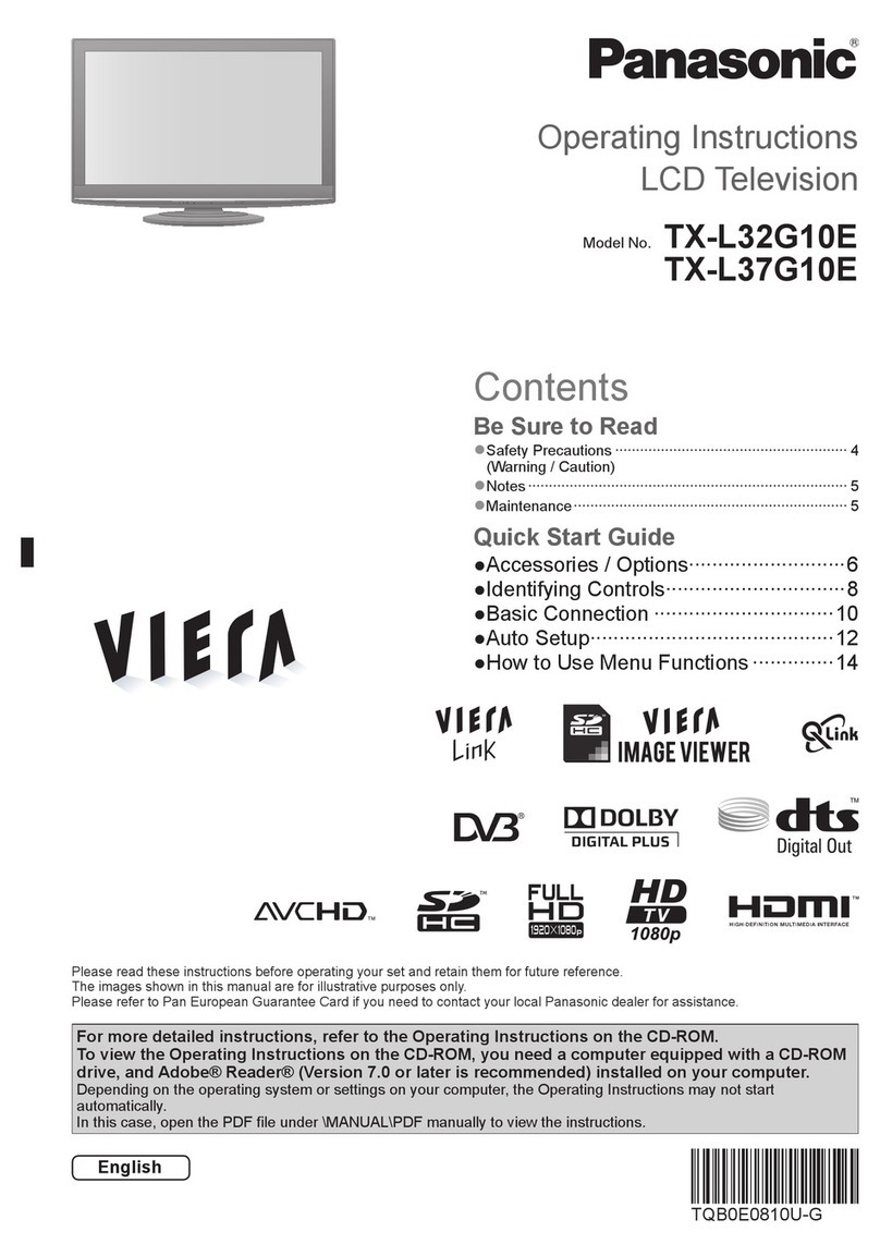 Panasonic Viera TX-L37G10E User manual
