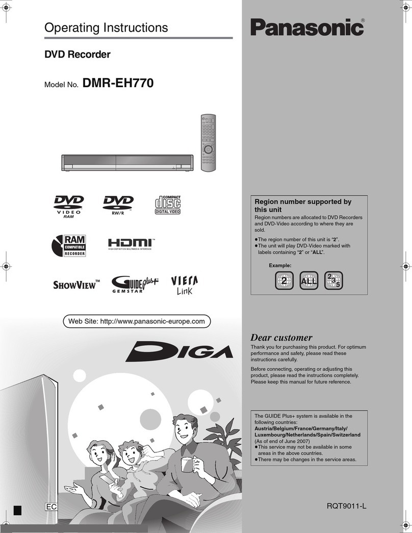 Panasonic Diga DMR-EH770 User manual