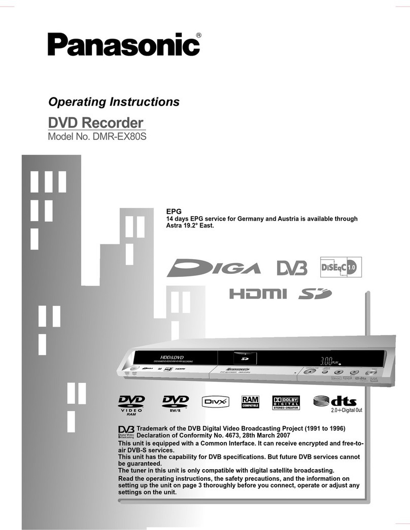Panasonic Diga DMR-EX80S User manual