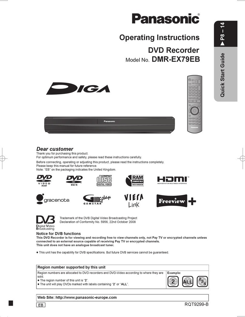 Panasonic Diga DMR-EX79EB User manual