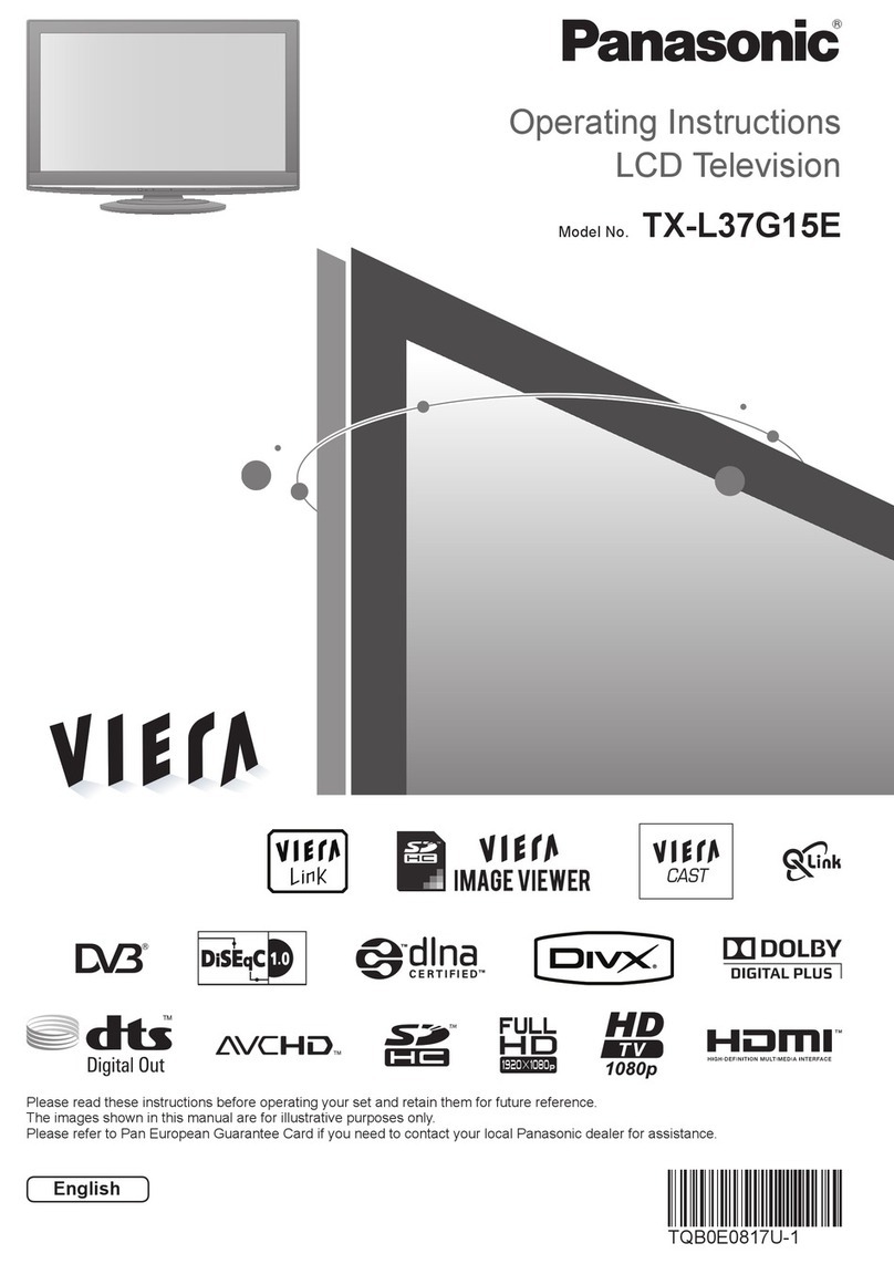Panasonic Viera TX-L37G15E operating instructions