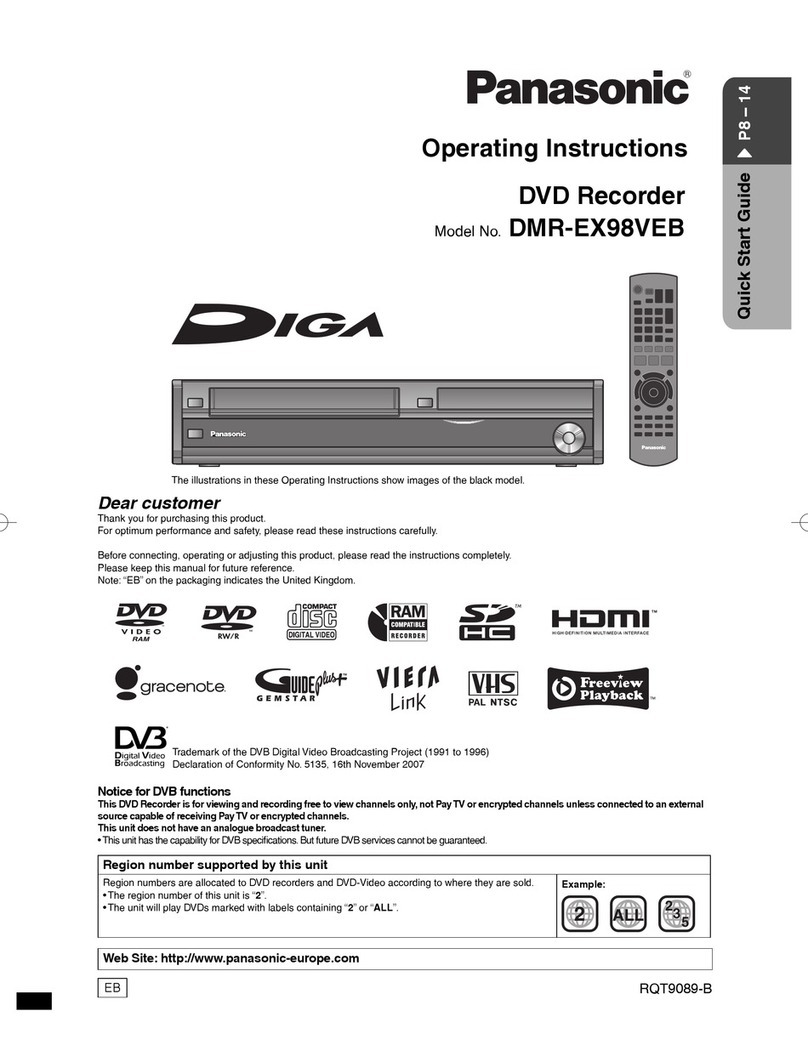 Panasonic DMR-EX98VEB operating instructions