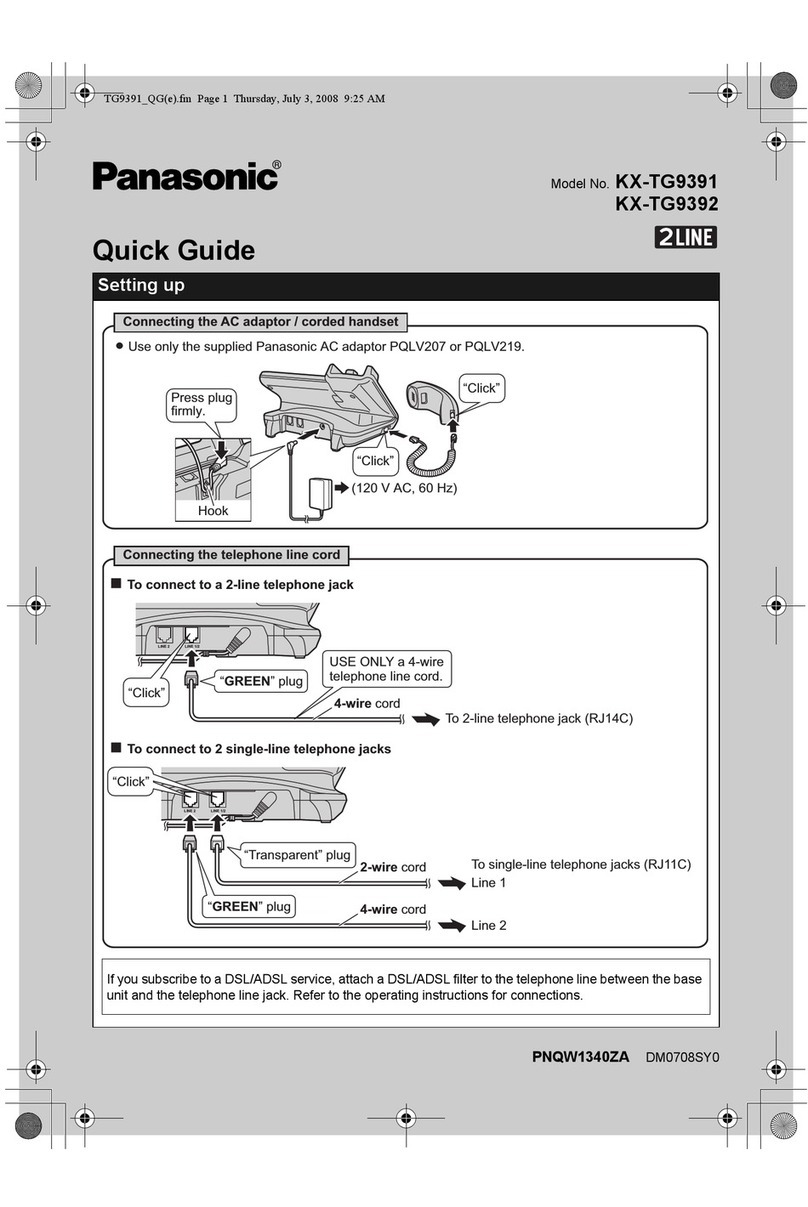 Panasonic KX-TG9391 User manual