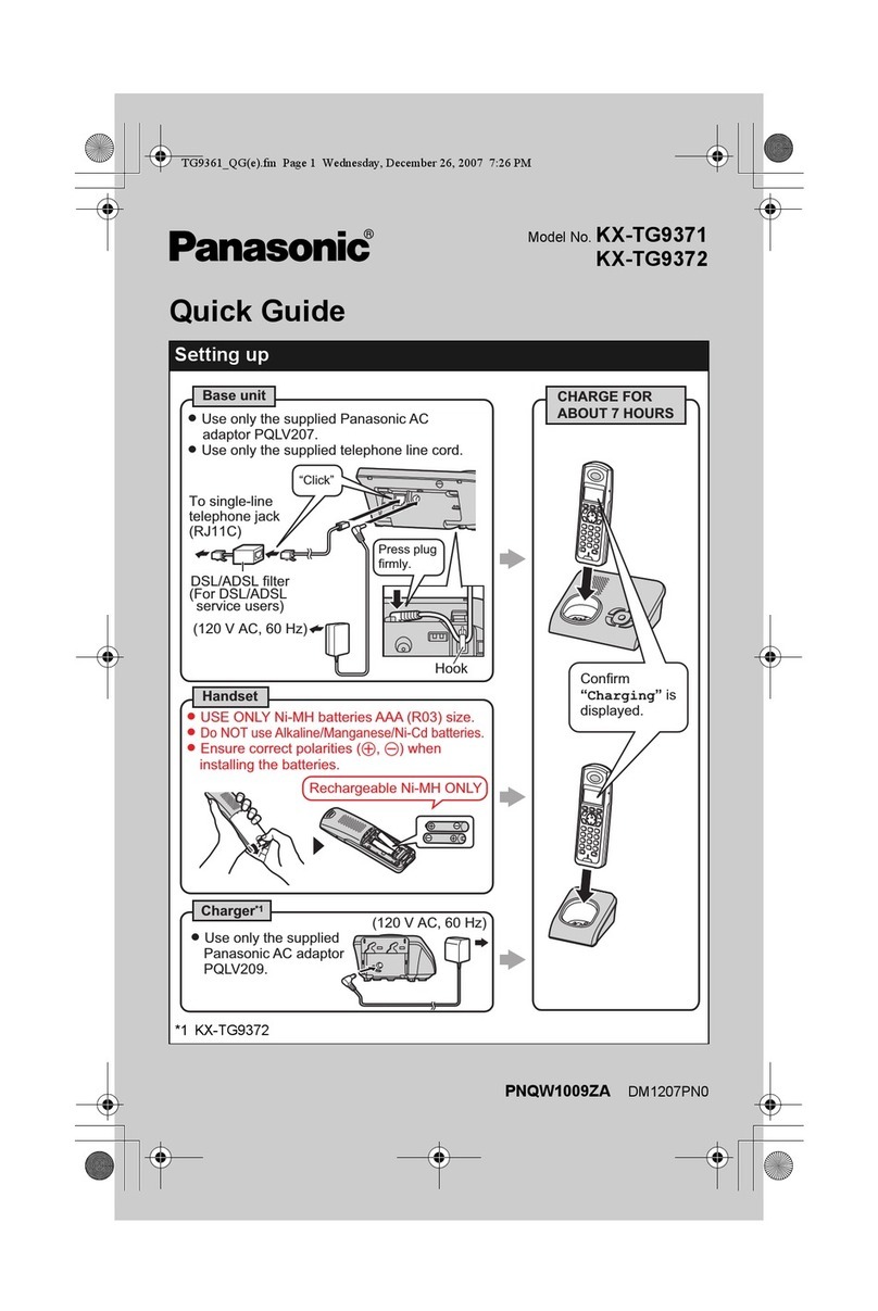 Panasonic KX-TG9371 User manual