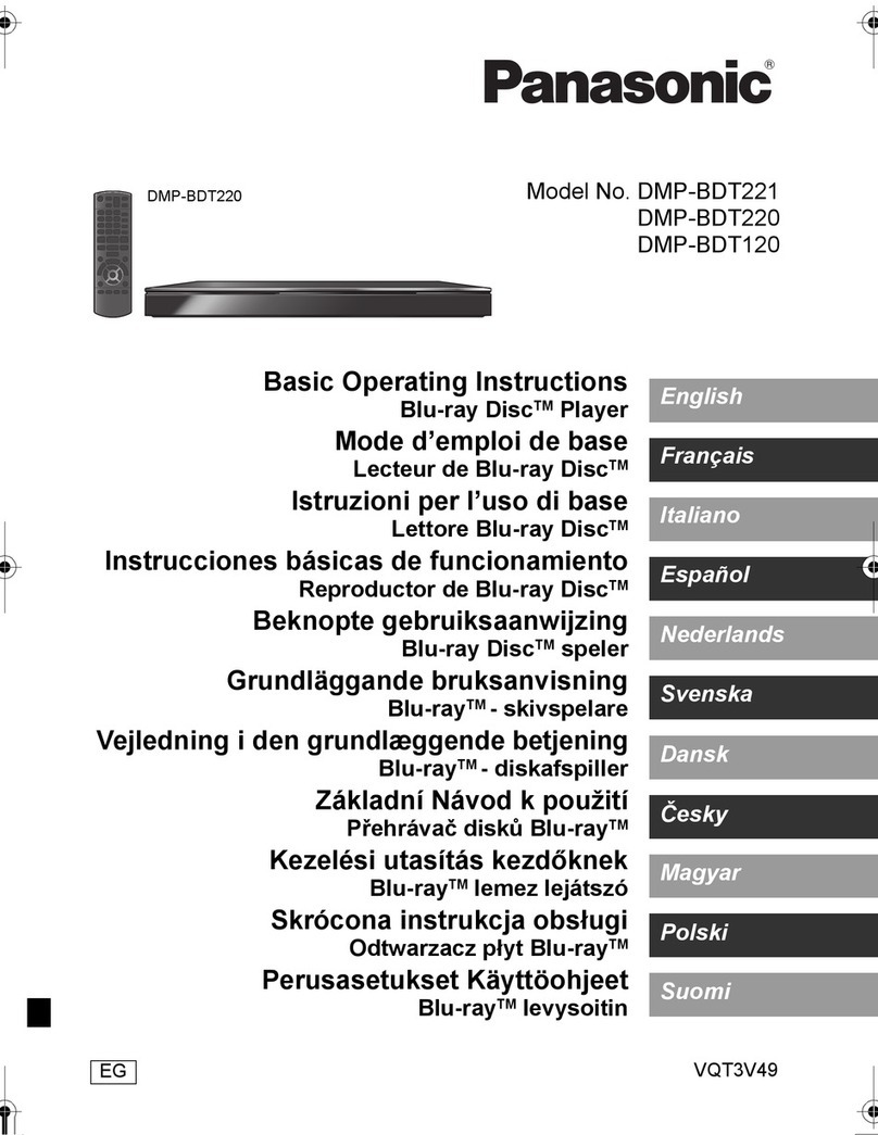 Panasonic DMP-BDT120 User manual