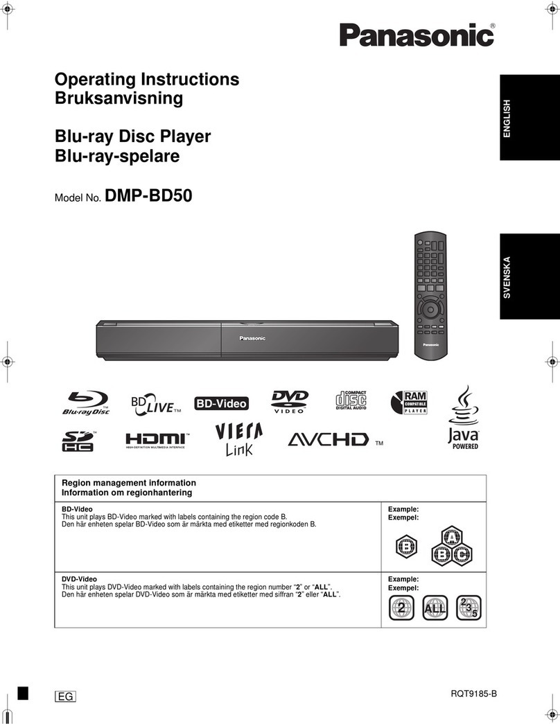 Panasonic DMP-BD50 User manual