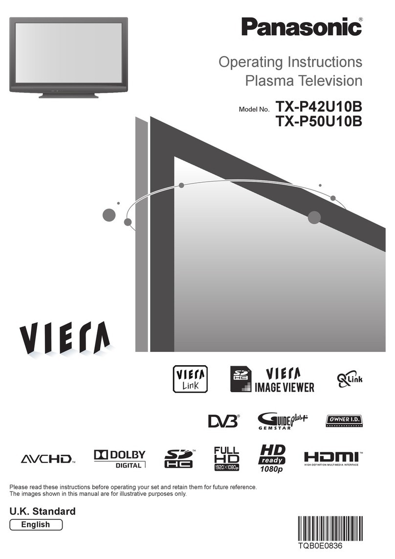Panasonic Viera TX-P42U10B User manual