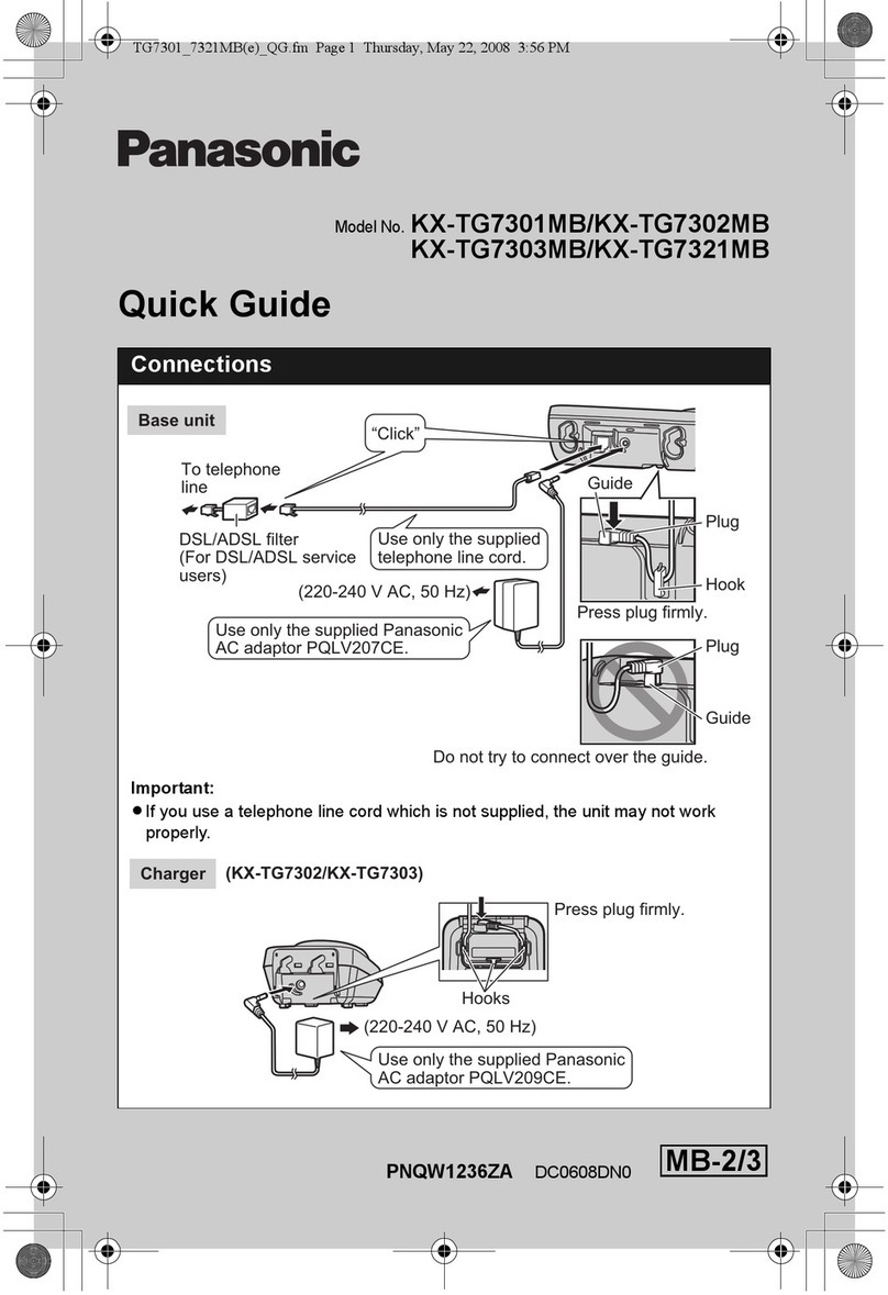 Panasonic KX-TG7301MB quick guide