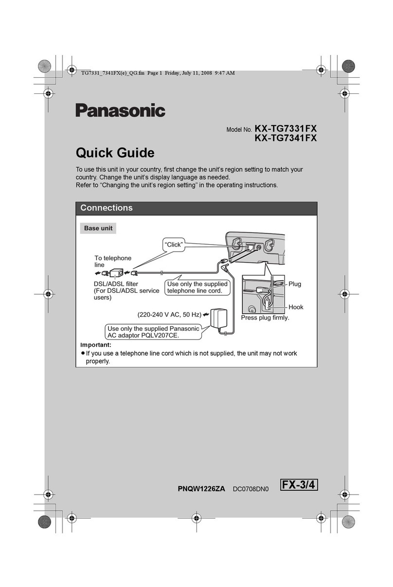 Panasonic KX-TG7331FX User manual Panasonic KX-TG7331FX User manual