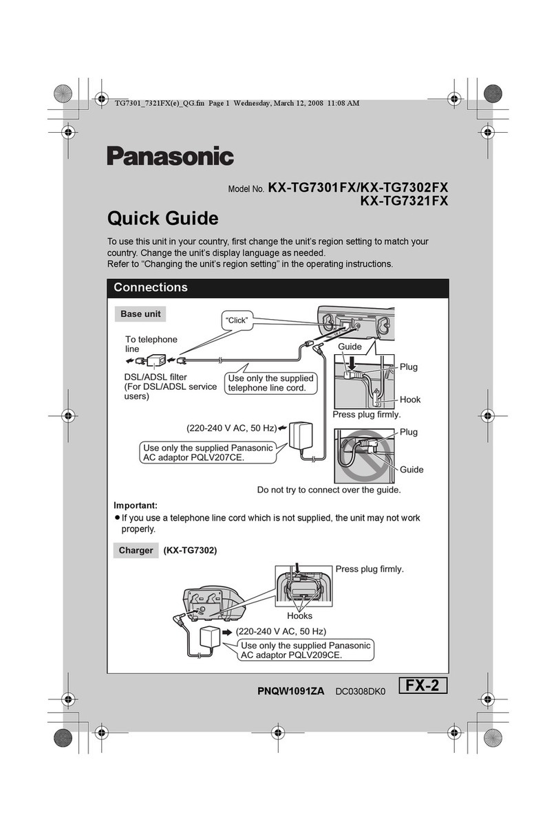 Panasonic KX-TG7302FX quick guide