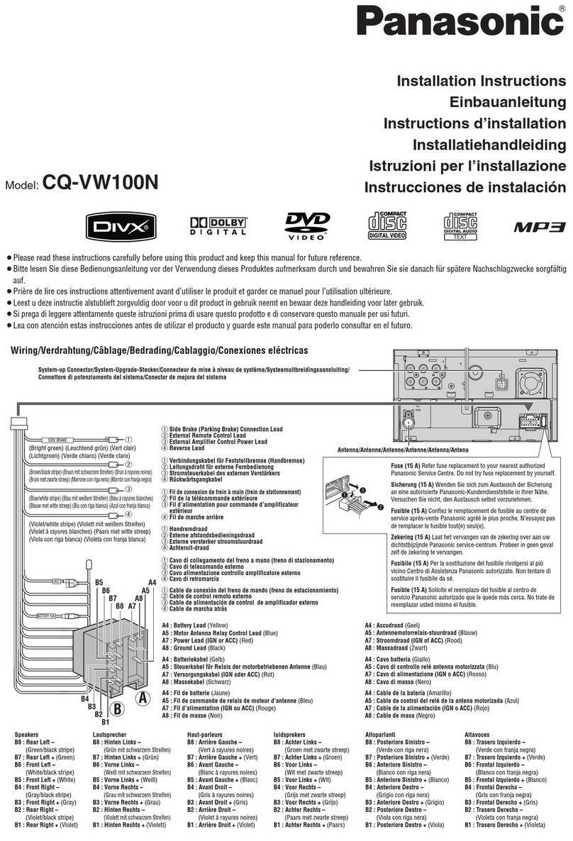 Panasonic CQ-VW100N installation instructions