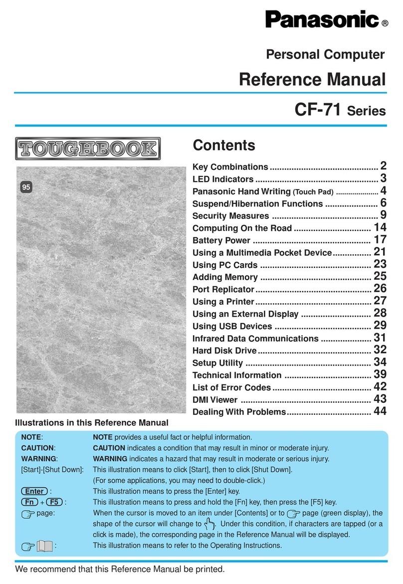 Panasonic CF-71 Series Reference manual