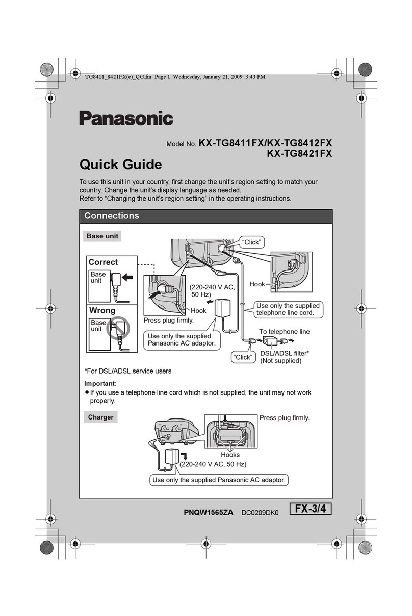 Panasonic KX-TG8411FX quick guide