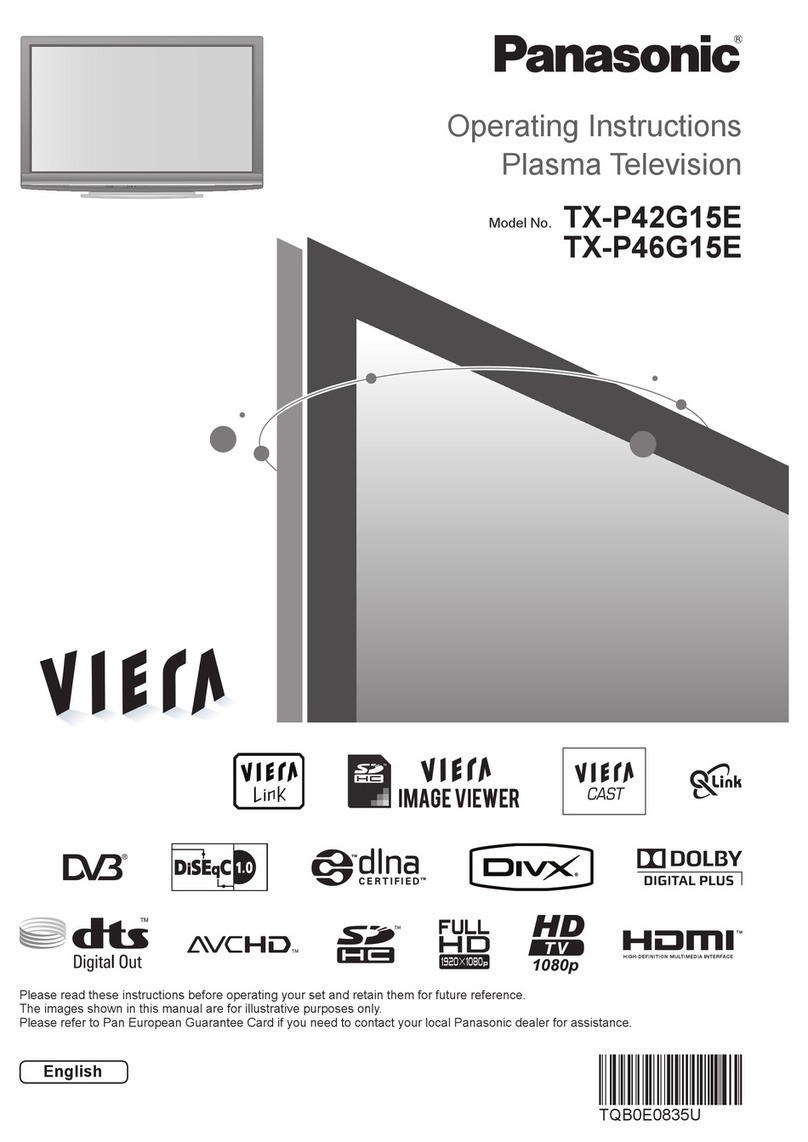 Panasonic Viera TX-P42G15E User manual Panasonic Viera TX-P42G15E User manual