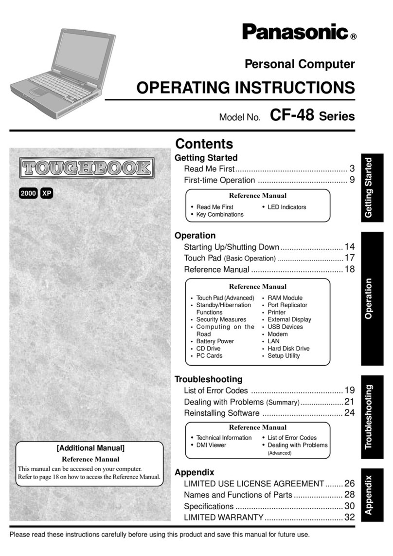 Panasonic Toughbook CF-48 Series operating instructions