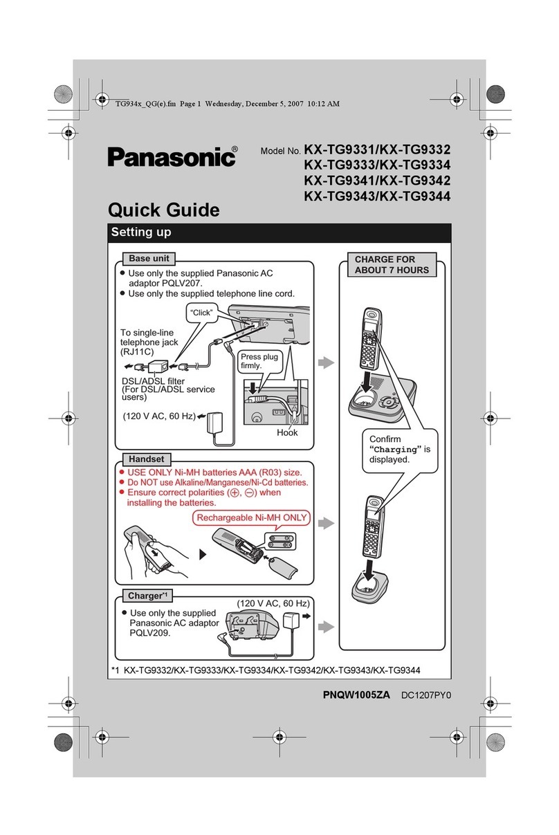 Panasonic KX-TG9331 User manual