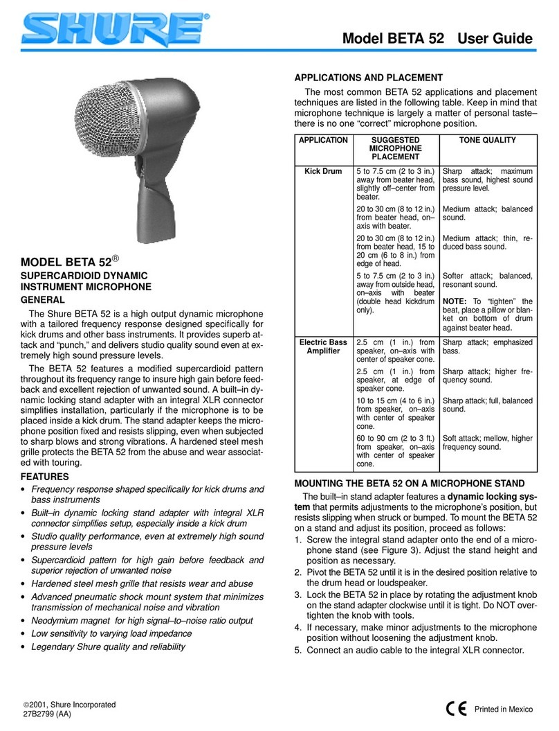 Shure BETA 52 user guide
