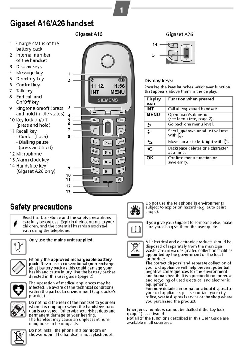 Gigaset Gigaset A16 User manual