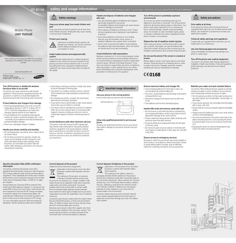 Samsung GT-E1130 User manual