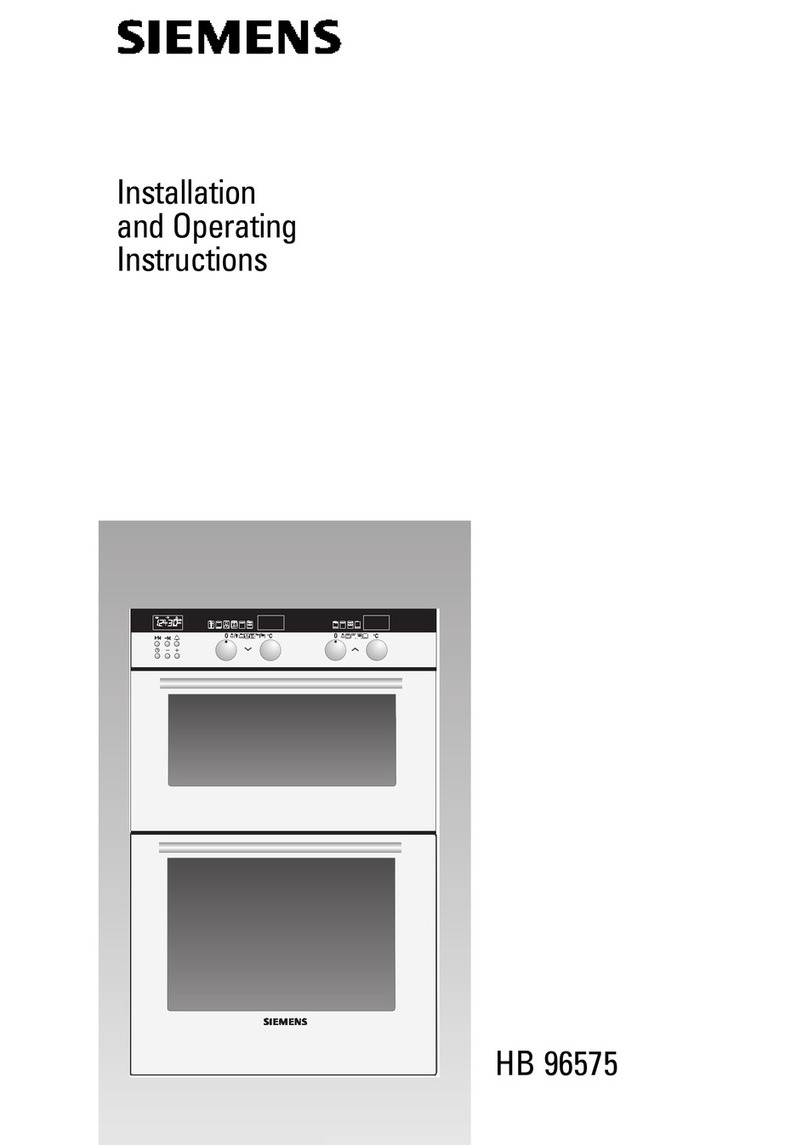 Siemens HB 96575 Installation and operating instructions