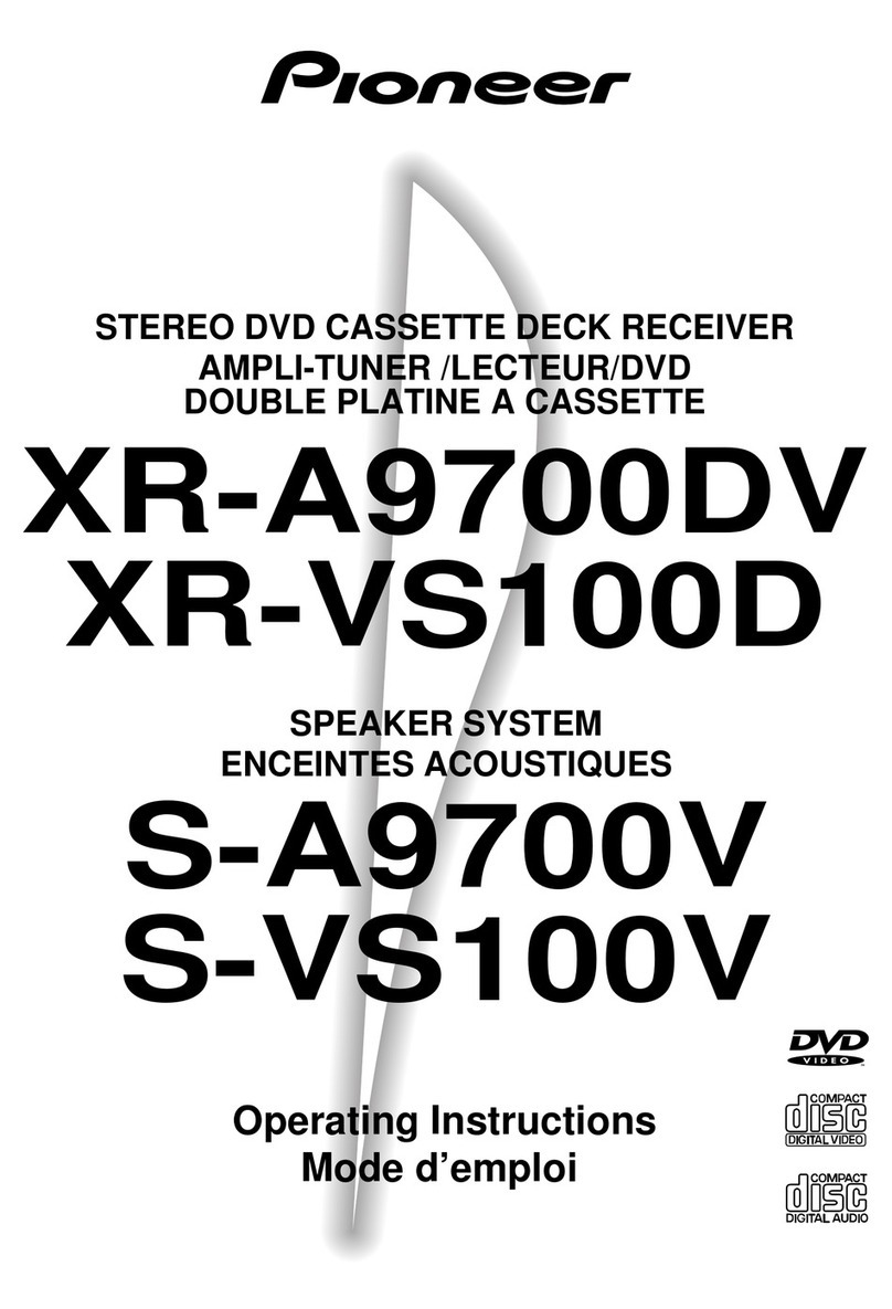 Pioneer XR-A9700DV Operating	 instruction