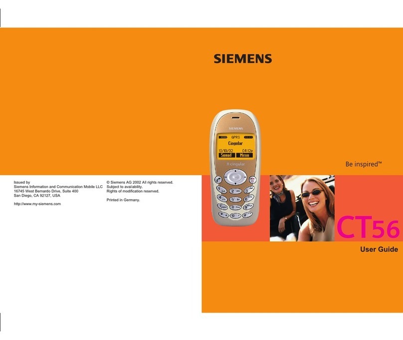 Siemens CT56 User manual Siemens CT56 User manual