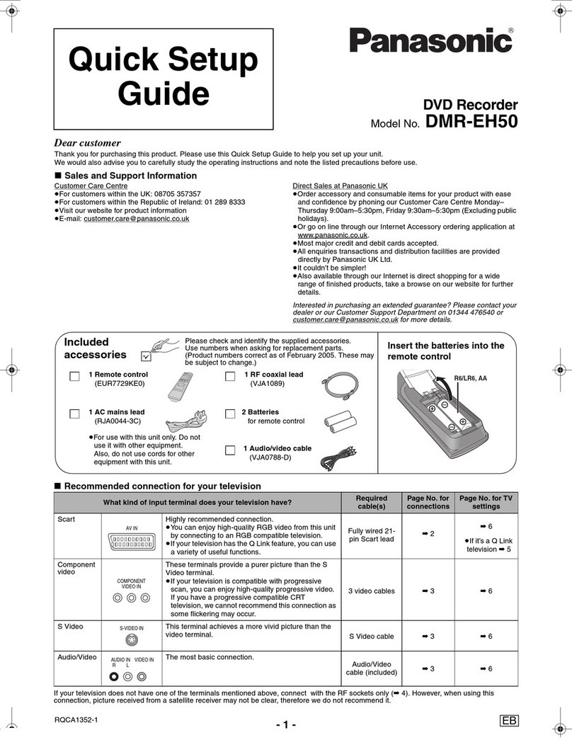Panasonic Diga DMR-EH50 User manual