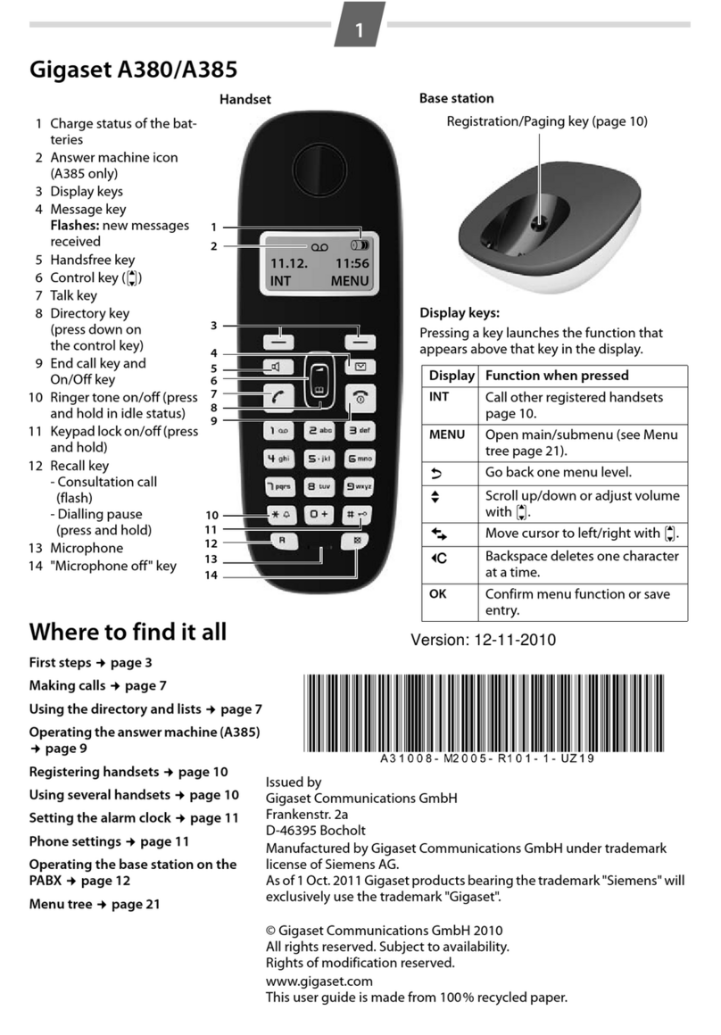Gigaset Gigaset A385 User manual