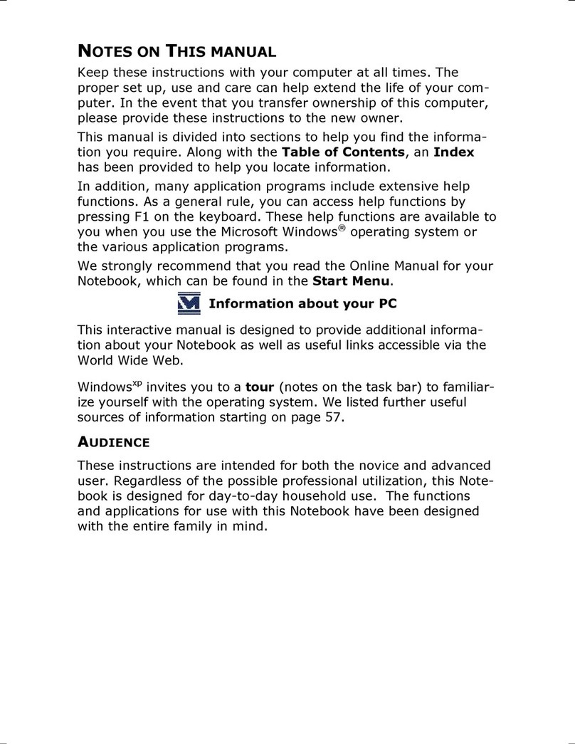 Medion Notebook Computer User manual