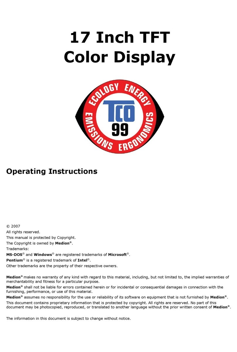 Medion FLAT PANEL LCD TFT MONITOR User manual