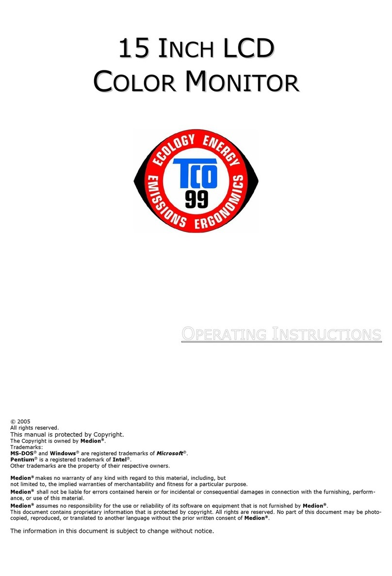 Medion LCD COLOR MONITOR User manual