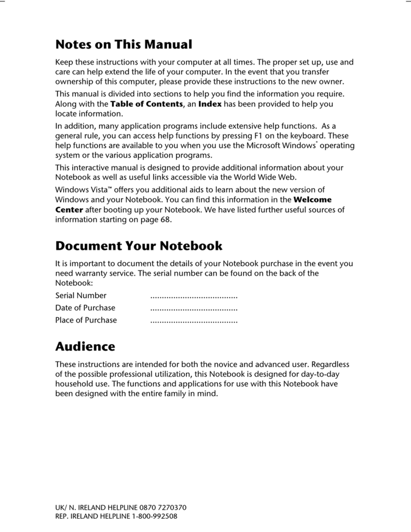 Medion Notebook Computer User manual