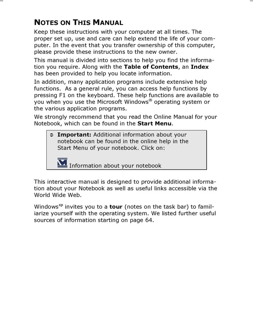 Medion Notebook Computer User manual