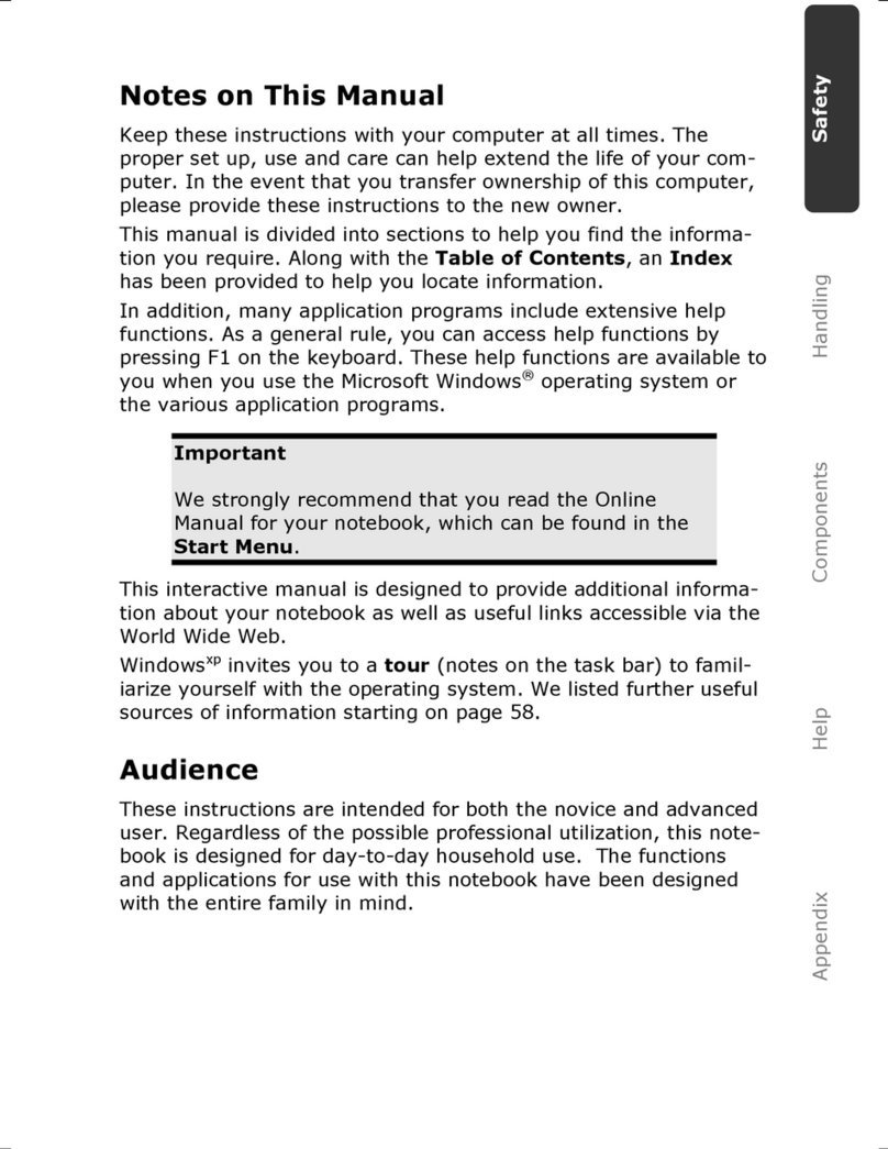 Medion Notebook Computer User manual