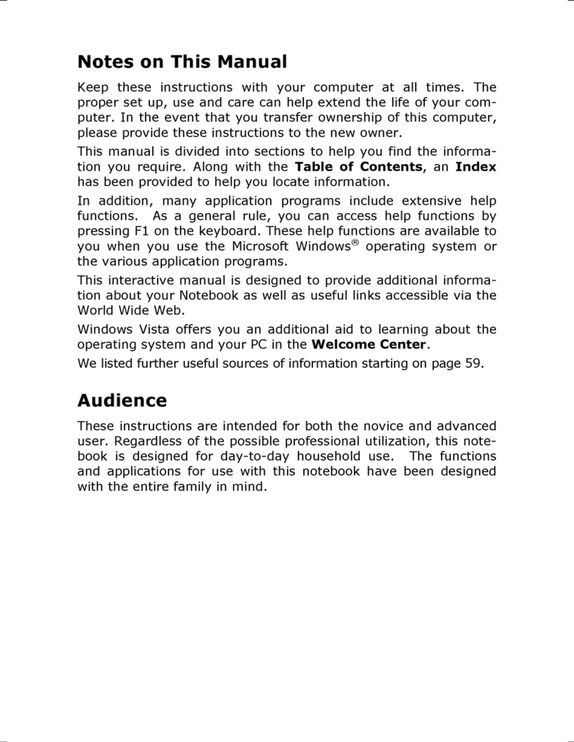 Medion Notebook Computer User manual