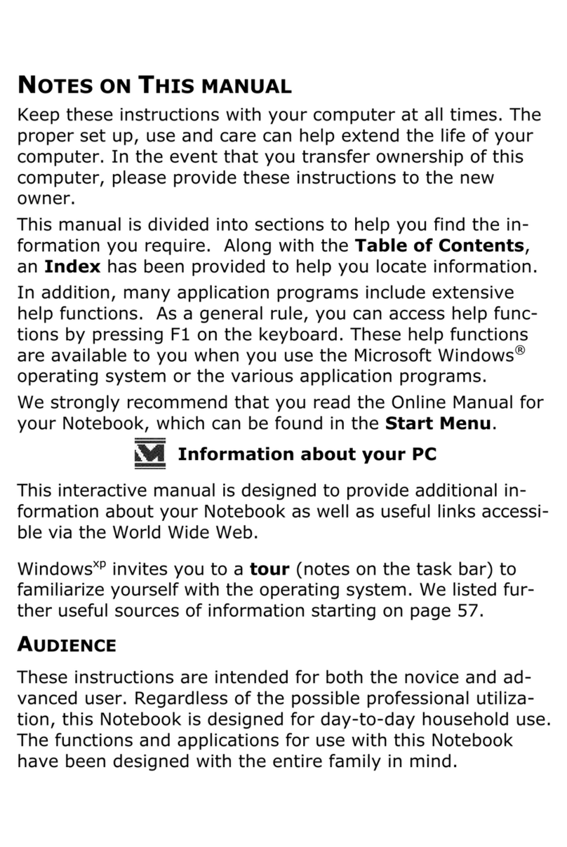 Medion Notebook Computer User manual