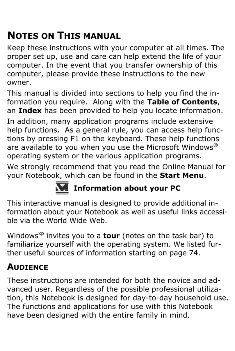 Medion Notebook Computer User manual
