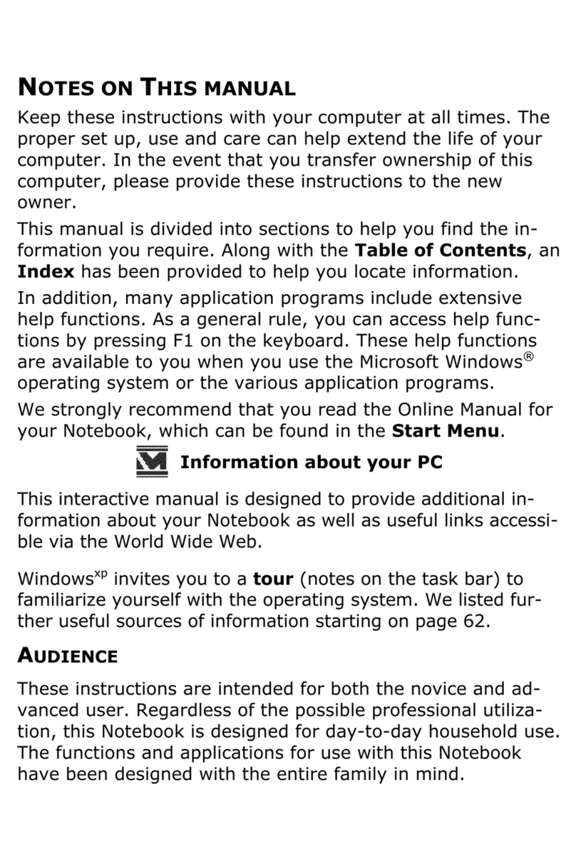 Medion Notebook Computer User manual