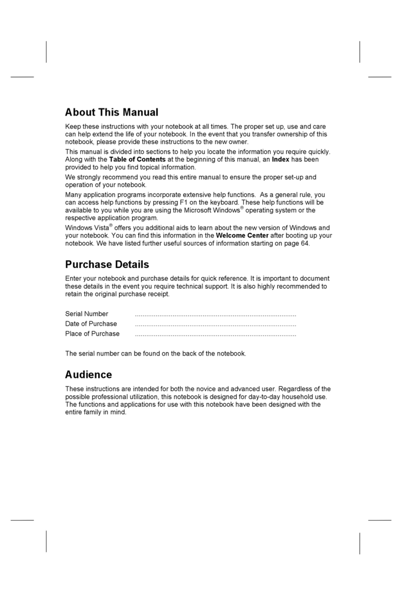 Medion Notebook Computer User manual
