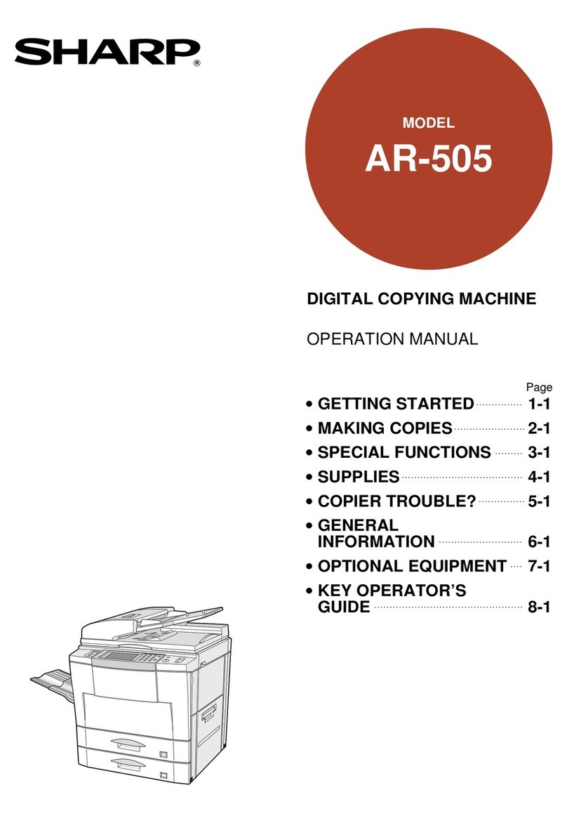 Sharp AR-505 User manual Sharp AR-505 User manual